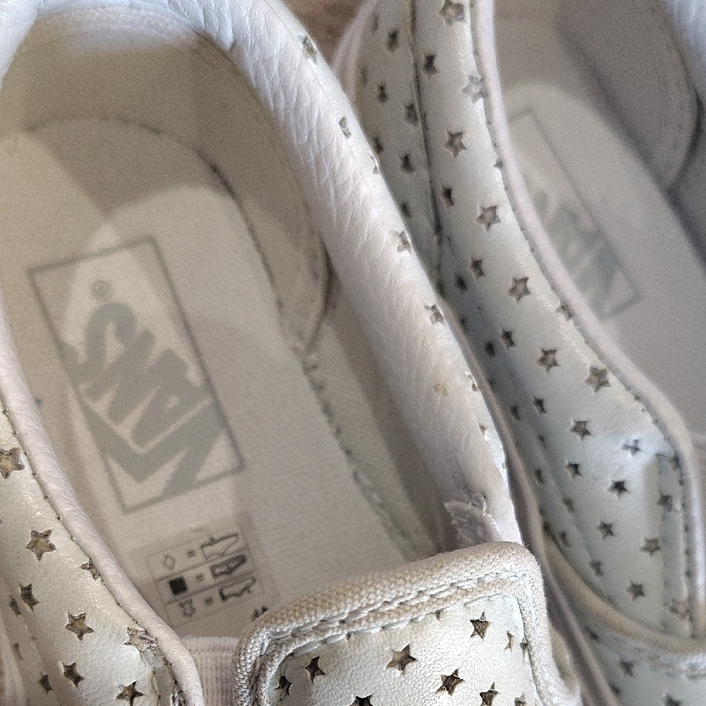 Vans Green and White Slip-On Sneakers - Picture 8 of 9